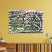 Western Stil rustikale Wagenrad-Leinwand drucksvol Leinwanddruck (Insitu (Wohnzimmer))
