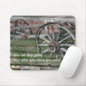 Western Stil rustikale Wagenrad-Maus Pad Mousepad (Mit Mouse)