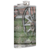 Western Stil rustikale Wagenrad Trinkflasche Flachmann (Rechts)