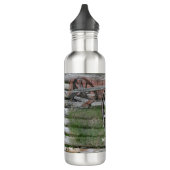 Western Stil Rustikale Wagenrad Wasserflasche Edelstahlflasche (Links)