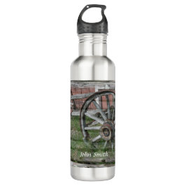 Western Stil Rustikale Wagenrad Wasserflasche Edelstahlflasche