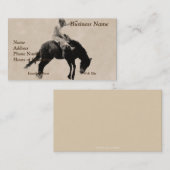 Western-Stil Western Bucking Bronco Cowboy Visitenkarte (Vorne/Hinten)