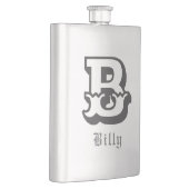 Western Stolz Personalisiert Monogramm Flachmann (Rechts)