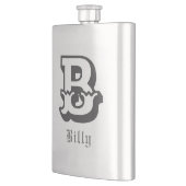 Western Stolz Personalisiert Monogramm Flachmann (Links)