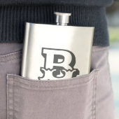 Western Stolz Personalisiert Monogramm Flachmann (Beispiel)