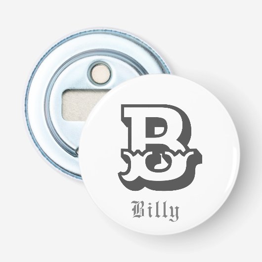 Western Stolz Personalisiert Monogramm Flaschenöffner (Vorderseite)