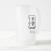 Western Stolz Personalisiert Monogramm Mattglas Bierglas (VorderseiteRechts)