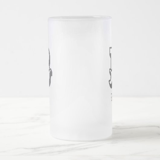 Western Stolz Personalisiert Monogramm Mattglas Bierglas (Mittel)