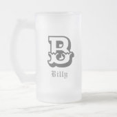 Western Stolz Personalisiert Monogramm Mattglas Bierglas (Links)