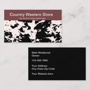 Western Store Business Cards Visitenkarte