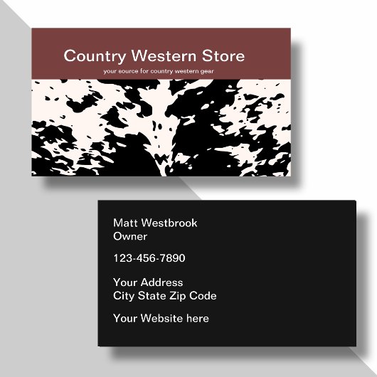 Western Store Business Cards Visitenkarte