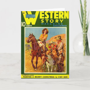 Western Story 1937 Titelblatt des Weihnachtsmagazi Feiertagskarte