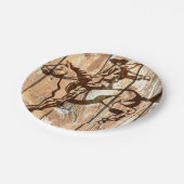 Western sträubender Cowboy-Papier-Teller Bronco Pappteller (Schrägansicht)