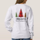 Western Style Buffalo Karos Weihnachtsbaumen Sweatshirt (Rückseite)