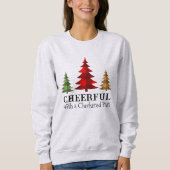 Western Style Buffalo Karos Weihnachtsbaumen Sweatshirt (Vorderseite)