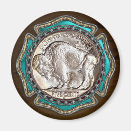 Western Style Buffalo Nickle Magnet