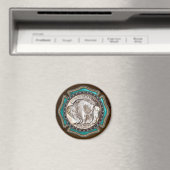 Western Style Büffel-Nickel Magnet (In Situ (Geschirrspüler))