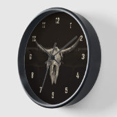 Western Style Bull Skull Brown Cool Rustikal Vinta Uhr (Winkel)