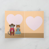 Western Style Cats Valentine Wild West Feiertagskarte (Innenseite)