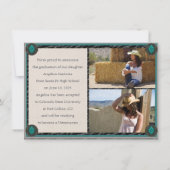 Western Style Cowgirl Foto Flat Announccard Ankündigung (Rückseite)