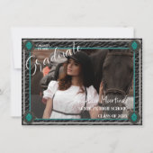 Western Style Cowgirl Foto Flat Announccard Ankündigung (Vorderseite)