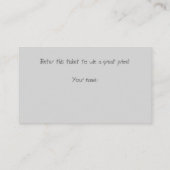 Western Style Cowgirl Raffle Begleitkarte (Rückseite)