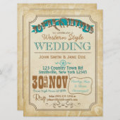 Western Style Einladung (Vorne/Hinten)