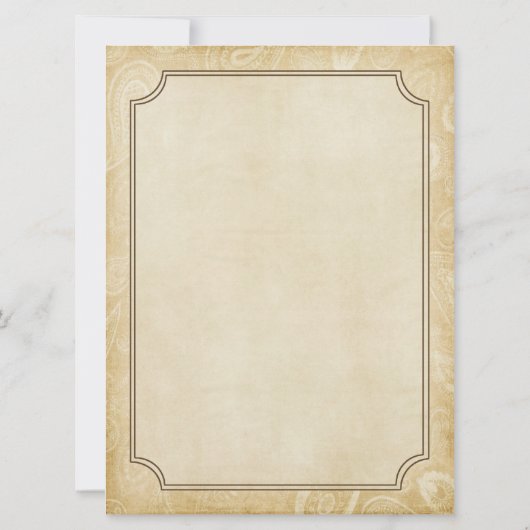 Western Style Einladung (Rückseite)