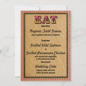 Western Style Empfang PartyAbendmenü Einladung (Vorderseite)