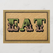 Western Style Empfang PartyAbendmenü Menükarte (Rückseite)