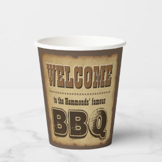 Western Style Herzlich willkommen in unseren GRILL Pappbecher