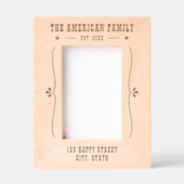 Western Style New Zuhause 4" x 6" Geätzte Rahmen (Vorderseite)