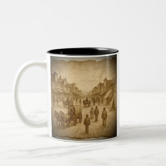 Western Style Parchment Mug Zweifarbige Tasse