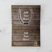 Western-Style-Pferd und Cowboystiefel-Karte (Innenseite)