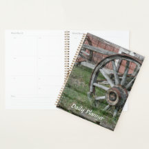 Western Style Rustic Wagenrad Alltagsplaner
