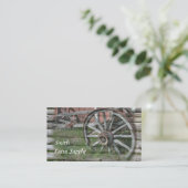 Western Style Rustic Wagenrad Business Cards Visitenkarte (Stehend Vorderseite)