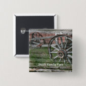 Western Style Rustic Wagenrad Button Button (Vorne & Hinten)