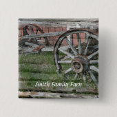 Western Style Rustic Wagenrad Button Button (Vorderseite)