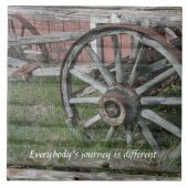 Western Style Rustic Wagenrad Keramik Tile Fliese (Vorderseite)