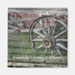 Western Style Rustic Wagenrad Magnet