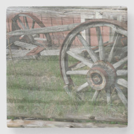 Western Style Rustic Wagenrad Stone Untersetzer