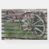 Western Style Rustic Wagon Wheel Gästebuch (Rückseite)