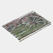 Western Style Rustic Wagon Wheel Gästebuch (Ecke)