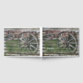 Western Style Rustic Wagon Wheel Gästebuch (Voll)