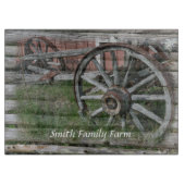 Western-Style Rustikale Wagenradschneideplatine Schneidebrett (Vorderseite)