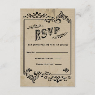 Western Style UAWG Response Card RSVP Karte