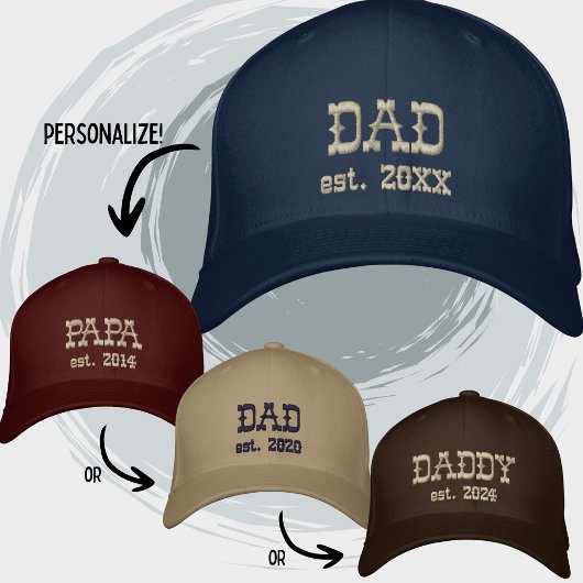 Western Style Vater etabliert bestickter Hut