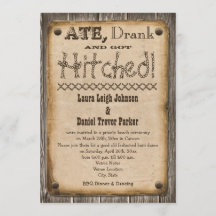 Western Style Weding Reception einladen