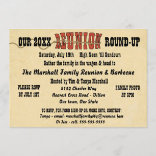 Western Style Wiedersehen Einladung