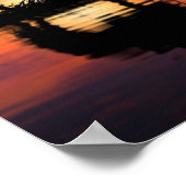 Western Sunset Cowboy on Horseback Big Sky Poster (Ecke)